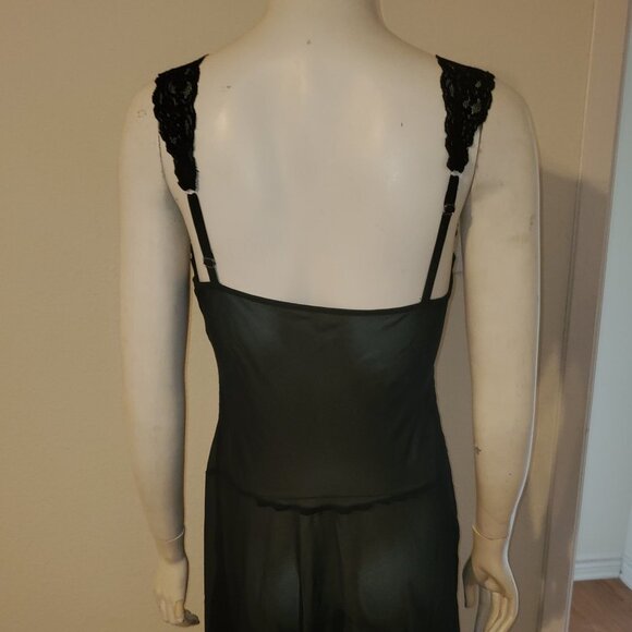 Delicates Black Lace Top Vintage Nightgown Sheer || GUC || Small - Picture 9 of 15